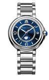 Buy Shop Maurice Lacroix Fiaba Moonphase Blue Dial Silver Steel Strap Watch for Women - FA1084-SS002-420-1 USA Online