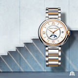 Buy Shop Maurice Lacroix Fiaba Moonphase Mother of Pearl Dial Two Tone Steel Strap Watch for Women - FA1084-PVP13-150-1 USA Online