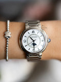 Buy Shop Maurice Lacroix Fiaba Moonphase White Mother of Pearl Dial Silver Steel Strap Watch for Women - FA1084-SS002-170-1 USA Online