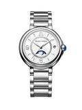 Buy Shop Maurice Lacroix Fiaba Moonphase White Mother of Pearl Dial Silver Steel Strap Watch for Women - FA1084-SS002-170-1 USA Online