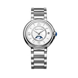 Buy Shop Maurice Lacroix Fiaba Moonphase White Mother of Pearl Dial Silver Steel Strap Watch for Women - FA1084-SS002-170-1 USA Online