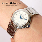 Buy Shop Maurice Lacroix Fiaba Mother of Pearl Dial Silver Steel Strap Watch for Women - FA1004-SS002-170-1 USA Online