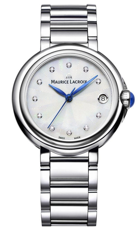 Buy Shop Maurice Lacroix Fiaba Mother of Pearl Dial Silver Steel Strap Watch for Women - FA1004-SS002-170-1 USA Online