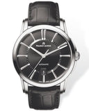 Buy Shop Maurice Lacroix Pontos Date Automatic Black Dial Black Leather Strap Watch For Men - PT6148-SS001-330 USA Online