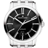 Buy Shop Maurice Lacroix Pontos Date Automatic Black Dial Silver Steel Strap Watch For Men - PT6148-SS002-330 USA Online