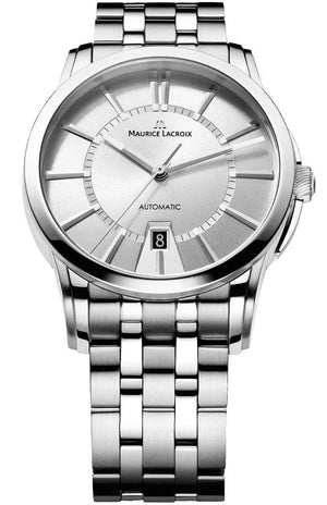 Buy Shop Maurice Lacroix Pontos Date Automatic Silver Dial Silver Steel Strap Watch For Men - PT6148-SS002-130 USA Online