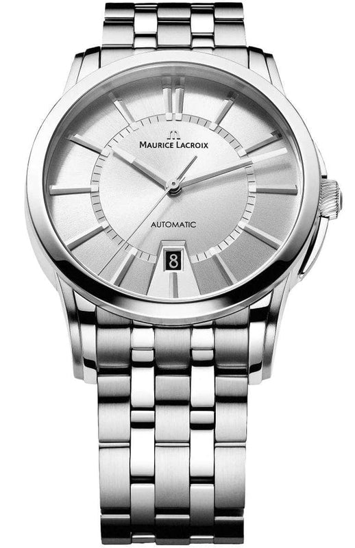Buy Shop Maurice Lacroix Pontos Date Automatic Silver Dial Silver Steel Strap Watch For Men - PT6148-SS002-130 USA Online