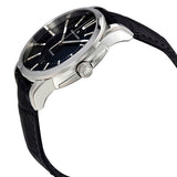 Maurice Lacroix Pontos Date Automatic Black Dial Black Leather Strap Watch For Men - PT6148-SS001-330