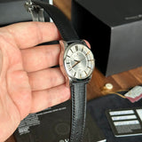 Maurice Lacroix Pontos Silver Dial Black Leather Strap Watch For Men - PT6148-SS001-131