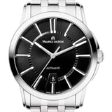 Maurice Lacroix Pontos Date Automatic Black Dial Silver Steel Strap Watch For Men - PT6148-SS002-330