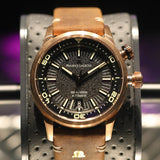 Buy Shop Maurice Lacroix Pontos Diver Limited Edition Black Dial Brown Leather Strap Watch For Men - PT6248-BRZ01-330-3 USA Online