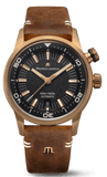 Buy Shop Maurice Lacroix Pontos Diver Limited Edition Black Dial Brown Leather Strap Watch For Men - PT6248-BRZ01-330-3 USA Online
