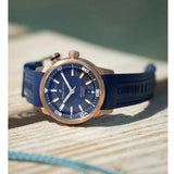 Buy Shop Maurice Lacroix Pontos Divers Limited Edition Blue Dial Blue Leather Strap Watch For Men - PT6248-BRZ0B-430-4 USA Online