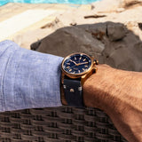 Buy Shop Maurice Lacroix Pontos Divers Limited Edition Blue Dial Blue Leather Strap Watch For Men - PT6248-BRZ0B-430-4 USA Online