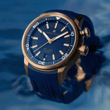 Buy Shop Maurice Lacroix Pontos Divers Limited Edition Blue Dial Blue Leather Strap Watch For Men - PT6248-BRZ0B-430-4 USA Online