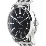 Maurice Lacroix Pontos Date Automatic Black Dial Silver Steel Strap Watch For Men - PT6148-SS002-330