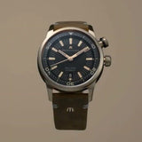 Buy Shop Maurice Lacroix Pontos S Diver Automatic Black Dial Brown Leather Strap Watch For Men - PT6248-BRZ01-330-2 USA Online