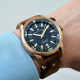 Buy Shop Maurice Lacroix Pontos S Diver Automatic Black Dial Brown Leather Strap Watch For Men - PT6248-BRZ01-330-2 USA Online