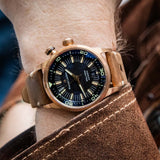 Buy Shop Maurice Lacroix Pontos S Diver Automatic Black Dial Brown Leather Strap Watch For Men - PT6248-BRZ01-330-2 USA Online