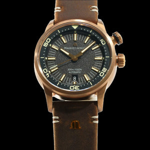 Buy Shop Maurice Lacroix Pontos S Diver Automatic Black Dial Brown Leather Strap Watch For Men - PT6248-BRZ01-330-2 USA Online