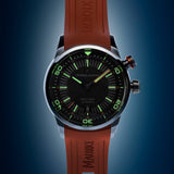 Buy Shop Maurice Lacroix Pontos S Diver Black Dial Orange Rubber Strap Watch For Men - PT6248-SS00L-330-J USA Online