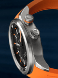 Buy Shop Maurice Lacroix Pontos S Diver Black Dial Orange Rubber Strap Watch For Men - PT6248-SS00L-330-J USA Online