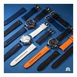 Buy Shop Maurice Lacroix Pontos S Diver Black Dial Orange Rubber Strap Watch For Men - PT6248-SS00L-330-J USA Online