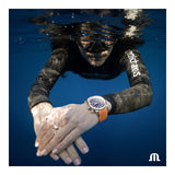 Buy Shop Maurice Lacroix Pontos S Diver Black Dial Orange Rubber Strap Watch For Men - PT6248-SS00L-330-J USA Online