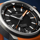 Buy Shop Maurice Lacroix Pontos S Diver Black Dial Orange Rubber Strap Watch For Men - PT6248-SS00L-330-J USA Online
