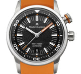 Buy Shop Maurice Lacroix Pontos S Diver Black Dial Orange Rubber Strap Watch For Men - PT6248-SS00L-330-J USA Online