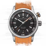 Buy Shop Maurice Lacroix Pontos S Diver Black Dial Orange Rubber Strap Watch For Men - PT6248-SS00L-330-J USA Online