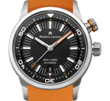 Maurice Lacroix Pontos S Diver Black Dial Orange Rubber Strap Watch For Men - PT6248-SS00L-330-J