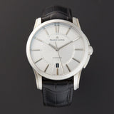 Buy Shop Maurice Lacroix Pontos Silver Dial Black Leather Strap Watch For Men - PT6148-SS001-131 USA Online