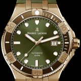 Maurice Lacroix Aikon Venturer Bronze Dial Green Rubber Strap Watch For Men - AI6058-BRZ01-630-1