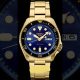 Buy Shop Seiko 5 Sports US Special Edition Automatic Blue Dial Gold Steel Strap Watch For Men - SRPK20 USA Online