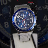 Buy Shop Fossil Sport Tourer Chronograph Blue Dial Silver Steel Strap Watch for Men - FS6047 USA Online