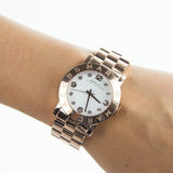 Buy Shop Marc Jacobs Amy White Dial Gold Steel Strap Watch for Women - MBM3056 USA Online