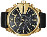 Buy Shop Diesel Mega Chief Chronograph Black Dial Black Leather Strap Watch For Men - DZ4344 USA Online