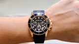 Buy Shop Michael Kors Everest Chronograph Black Dial Black Silicone Strap Watch For Men - MK9055 USA Online