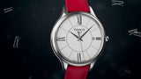 Buy Shop Tissot Bella Ora Round White Dial Black Leather Strap Watch For Women - T103.210.16.018.00 USA Online