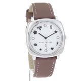 Buy Shop Marc Jacobs Mandy Silver Dial Brown Leather Strap Watch for Women - MJ1563 USA Online