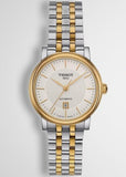 Tissot T Classic Carson Premium White Dial Two Tone Steel Strap Watch for Women - T122.207.22.031.00