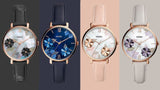 Buy Shop Fossil Jacqueline Blue Dial Blue Leather Strap Watch for Women - ES4673 USA Online