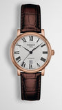 Tissot T Classic Carson Premium White Dial Brown Leather Strap Watch for Women - T122.207.36.033.00