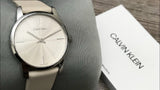 Buy Shop Calvin Klein City White Dial White Leather Strap Watch for Women - K2G231XH USA Online