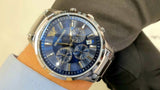 Buy Shop Emporio Armani Renato Chronograph Blue Dial Silver Steel Strap Watch For Men - AR2448 USA Online