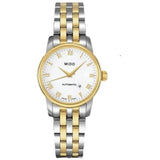 Mido Baroncelli III Automatic White Dial Two Tone Steel Strap Watch For Women - M7600.9.26.1