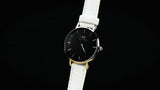 Buy Shop Daniel Wellington Classic Petite Bondi Black Dial White Leather Strap Watch for Women - DW00100286 USA Online