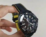 Buy Shop Tag Heuer Aquaracer Calibre 5 Automatic Black Dial Black Nylon Strap Watch for Men - WAY218A.FC6362 USA Online