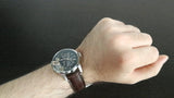 Buy Shop Fossil Townsman Automatic Black Dial Brown Leather Strap Watch for Men - ME1163 USA Online